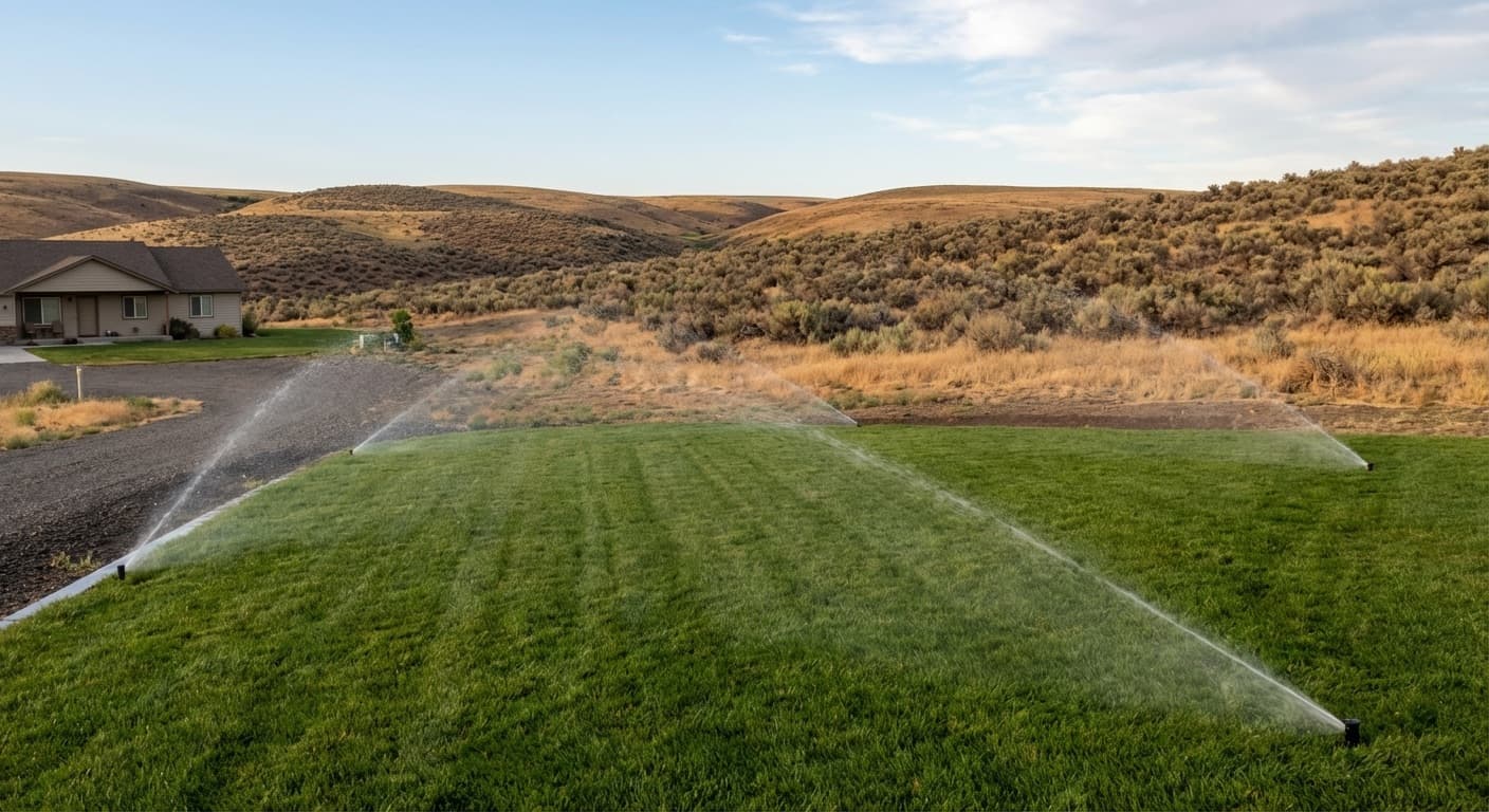 Irrigation system closeup