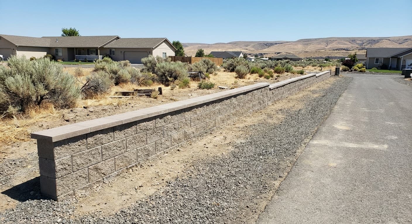 Timber retaining wall