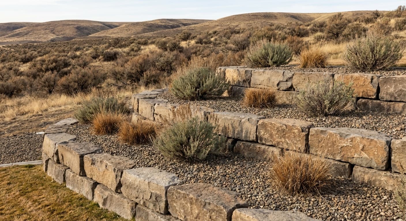 Allan Block retaining wall