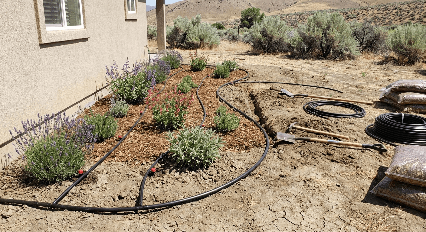 French drain installation