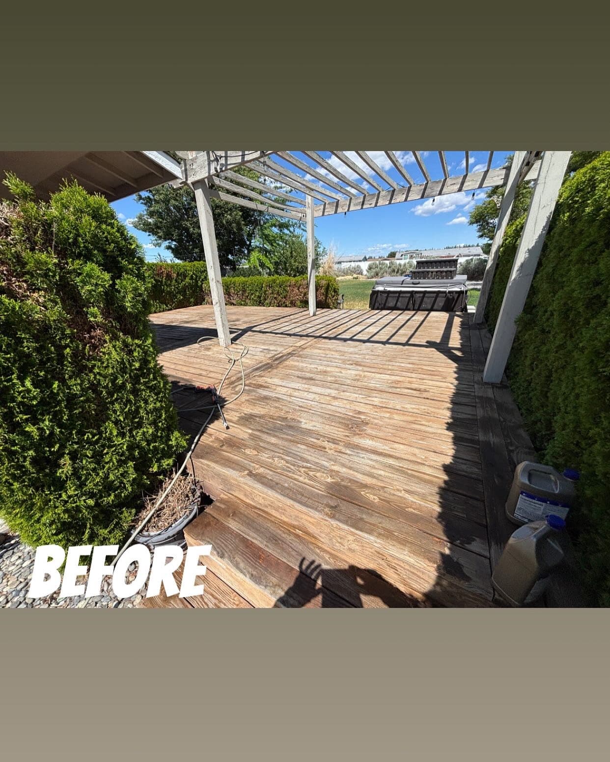 Deck before staining