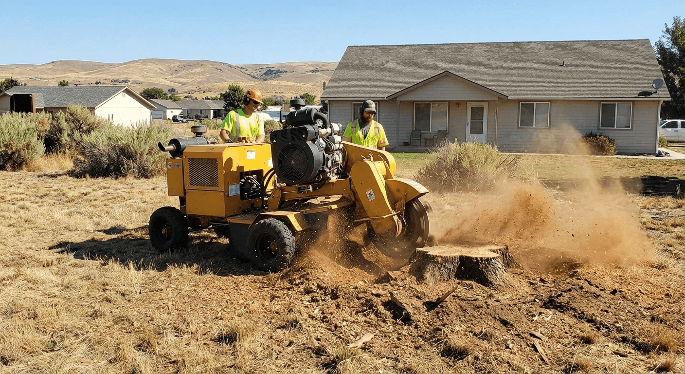 Stump grinding service