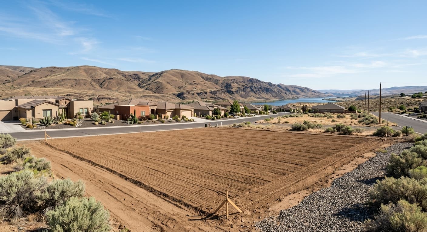 Completed yard cleanup with clean beds and fresh mulch